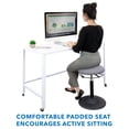 thumbnail image 2 of Mount-It! Height Adjustable Stool Ergonomic Chair | 360° Tilt, 2 of 7