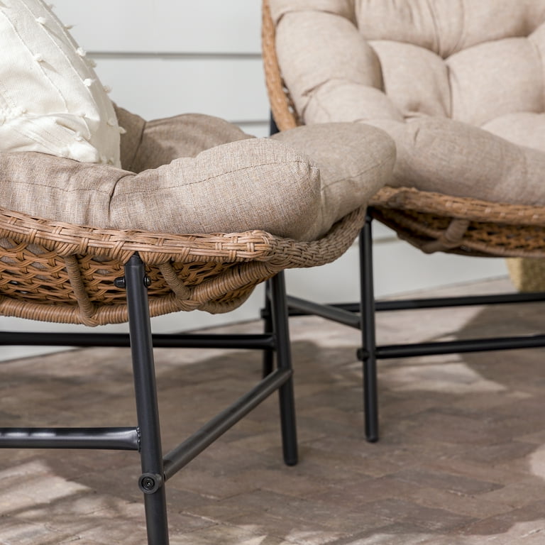 Natural rattan papasan chair hot sale