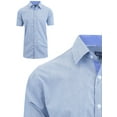 thumbnail image 3 of Mens Short Sleeve Casual Dress Shirts Slim Fit Button Down Micro-Pinstripe, 3 of 6