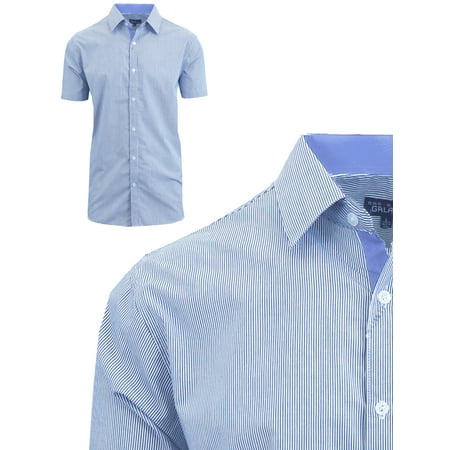 Mens Short Sleeve Casual Dress Shirts Slim Fit Button Down (Best Casual Dress Shirts)