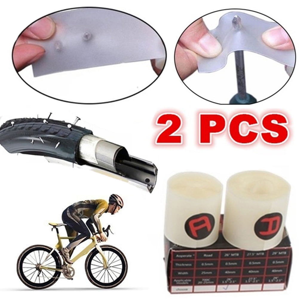HONGY Bicycle Tire Liner 2pcs Bike Inner Tube Puncture Proof Belt Protection Pad for Road Bike 700C 26 27.5 29 MTB Mountain Bike 0.5mm Thickness