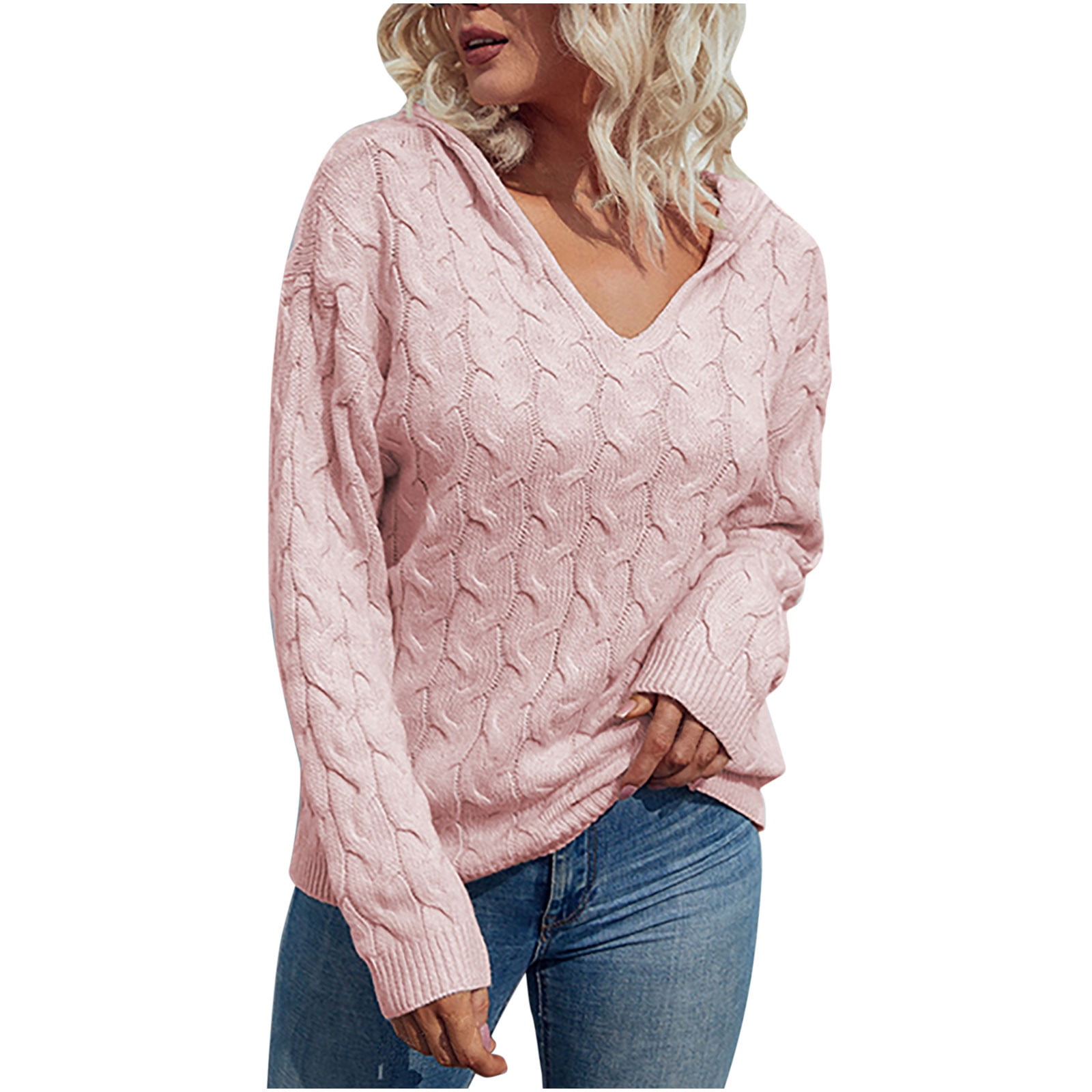 Hooded Knit Pullover Sweater Coat 
