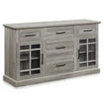 thumbnail image 6 of BELLEZE Modern Farmhouse Industrial Style Sideboard Buffet Console Table, Versatile Media Cabinet With Drawers And Adjustable Shelves - Astorga (Gray Wash), 6 of 7