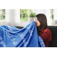 thumbnail image 2 of Scripture Blanket Soft Prayer Blanket with God's Promise from Matthew 11:28 - Blue 50"x65" Inspirational Blanket - Lightweight Flannel Fleece Bible Verse Blanket, 2 of 5