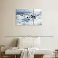 thumbnail image 2 of Elephant Stock Flying Luxury Private Jet Wall Art - Horizontal Multi Panel Canvas - Living Room Wall Decor - Transportation Multi Panel - Silver And Gray Decor - 33" x 20", 2 of 8