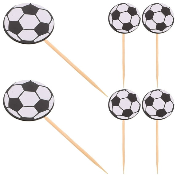 GETAJGHSD 60Pcs Football Party Cupcake Toppers Sports Themed Cake Decorations Paper Material