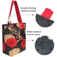 thumbnail image 5 of Wrapables Carryall Shopping Travel Tote Bag with Durable Ripstop Polyester - Foldable, Waterproof, and OEKO-TEX Certified, Small, Midnight Floral, 5 of 10