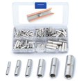 thumbnail image 1 of Kit de lengüetas eléctricas de crimpado a tope sin aislamiento de 200 piezas - Terminales de cable de terminación - 0.5-6 mm2 ShuxiuWang 9024715432254, 1 of 1