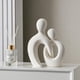 thumbnail image 3 of Escultura romántica de pareja de cerámica blanca para decoración del hogar: estatua de amante abstracta moderna para decoración de sala de estar, oficina y dormitorio, 3 of 4