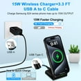 thumbnail image 5 of ABCPOW 2Pack Fast Wireless Charger Stand15W Wireless Charger Pad Cordless Charging Station Android Phone Holder Dock Compatible for iPhone 17 16 15 14 Samsung Galaxy S25 S24 S23 Ultra S22 Plus,Black, 5 of 8