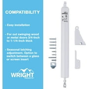 Wright Products Standard Duty Steel Pneumatic Screen and Storm Door Closer, White Finish