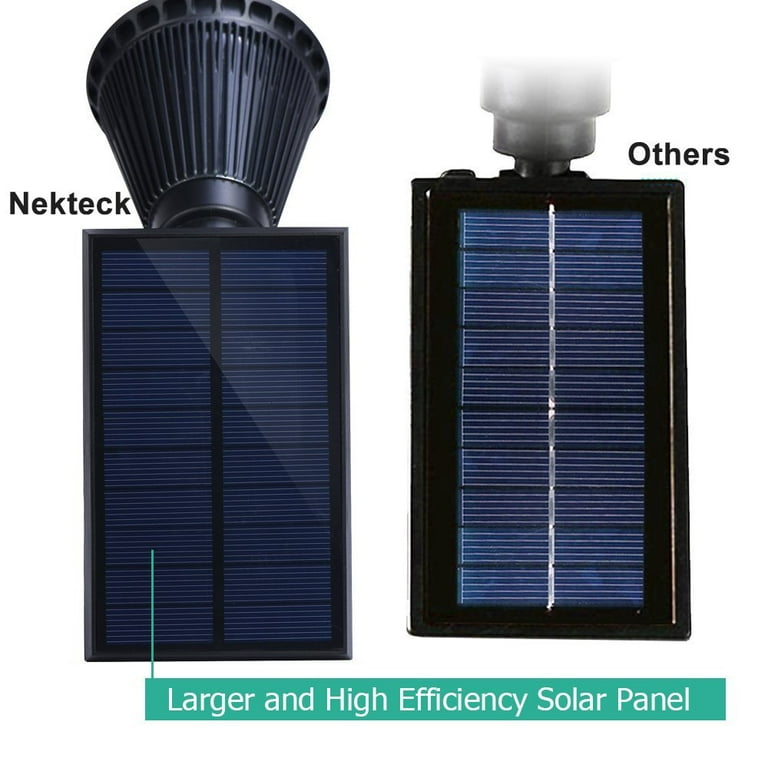 Nekteck Solar Powered Garden Spotlight - Outdoor Spot Light for Walkways, Landscaping, Security, Etc. - Ground or Wall Mount Options (2 Pack, Warm White) Nekteck Solar Powered Garden Spotlight - Outdoor Spot Light for Walkways, Landscaping, Security, Etc. - Ground or Wall Mount Options (2 Pack, Warm White)