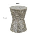 thumbnail image 5 of Taburete de mesa Accent Benzara de 19 pulgadas con diseño de estrella gris, 5 of 5