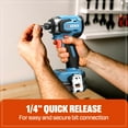 thumbnail image 4 of SENIX 20 Volt Max* 1/4-Inch Impact Driver, Brushless Motor, 130 Foot-Pound of Max Torque, 3000 RPM (Battery, Charger and Soft Bag Included) PDIX2-M2, 4 of 9