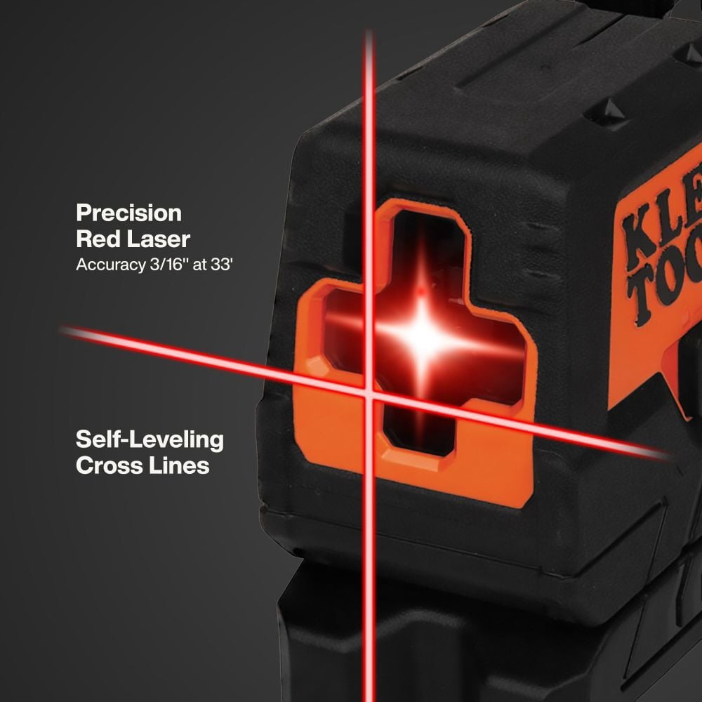 Klein Tools Red Compact Cross-Line Self-Leveling Laser Level, 35-Foot