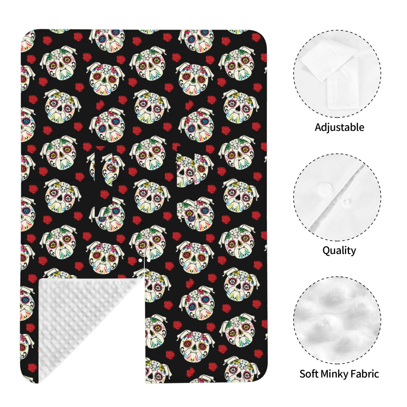 Car Seat Cover Baby - colorful Skull dog flower Breathable Infant Car Seat Cover for Baby Carseat, Lightweight Comfort Baby Essentials Must Haves Newborn Stuff for Girl Boy