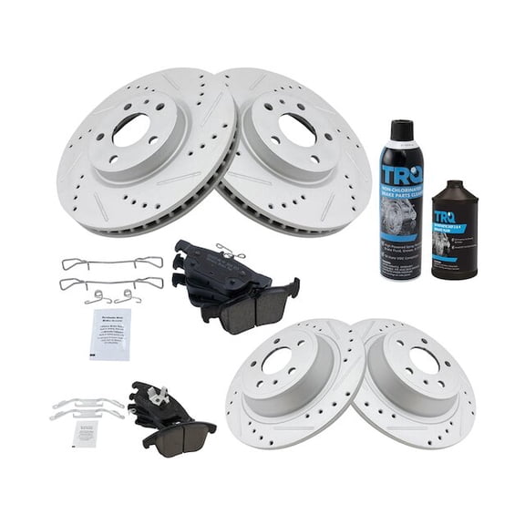 Front and Rear Brake Pad and Rotor Kit - Compatible with 2013 - 2020 Ford Fusion 2014 2015 2016 2017 2018 2019