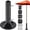 Black-3: Umbrella stand round base, variant on Heavy Duty Beach Umbrella Sand Anchor, Portable Screw-in Ground Anchor & 3 Sleeves (Fits 1-2" Poles), Windproof Beach Umbrella Stake, 2.2'' Fully Welded Spiral Design for Ultimate Stability