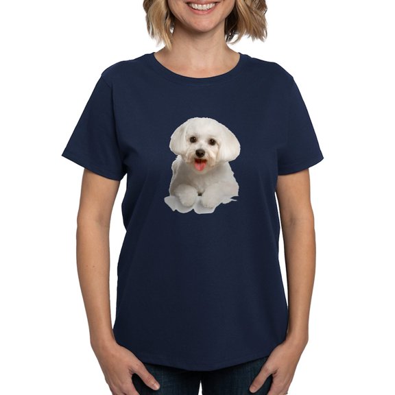 CafePress - Bichon Frise Women's Dark T Shirt - Women's Traditional Fit Dark T-Shirt