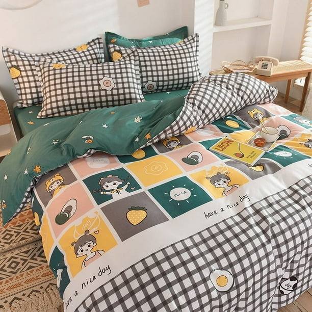 Regalo Sábana nórdica de algodón Aloe Juego de cuatro piezas