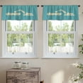 thumbnail image 2 of LALILO Kitchen Curtain Valance Industrial Car Rod Pocket Window Curtain 52"x 18" Set of 2, 2 of 6