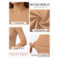 thumbnail image 4 of MOYIKO Half Sleeve T Shirts for Women Summer Trendy Crewneck Tops Spring Casual Slim Fitted Basic Tees, 4 of 7