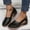 Black, variant on AURIGATE Women's Slip On Loafers Leather Low Heels Hollow Out Mule Walking Shoes Sandals Oxfords Soft Comfortable Anti Slip Flats Platform Loafers Sneakers