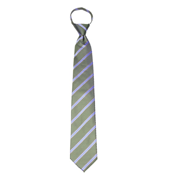 Men's pre made Men's Stripe Zipper Necktie Tie