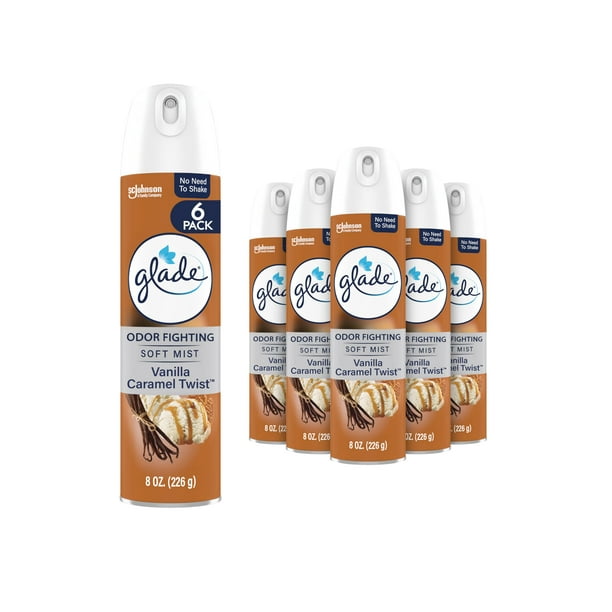 Ambientador Glade Room Spray Vanilla Caramel Twist, 240 ml x 6
