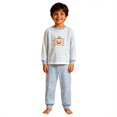 thumbnail image 6 of XAOFW Boys Girls Halloween Pajamas Pumpkin Prints Long Sleeve Tops Pants Toddler Kids Fall Winter Cozy Loungewear 5-6 Years, 6 of 8