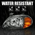 thumbnail image 6 of Spec-D Tuning Black Headlights Compatible with 1993-1997 Honda Del Sol Left + Right Pair Head Lights Lamps Assembly, 6 of 6