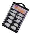 thumbnail image 2 of Vonky 100pcs French Plastic Fake Fingernails Solid Color Full artificial fingernail Half Cover Fake False Nail Art Tips Accessory, 2 of 5