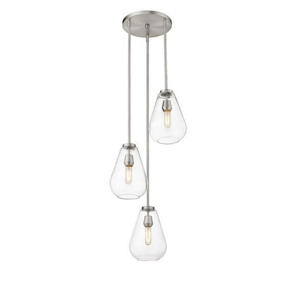 3 Light Pendant-Brushed Nickel Finish Bailey Street Home 372-Bel-4185759