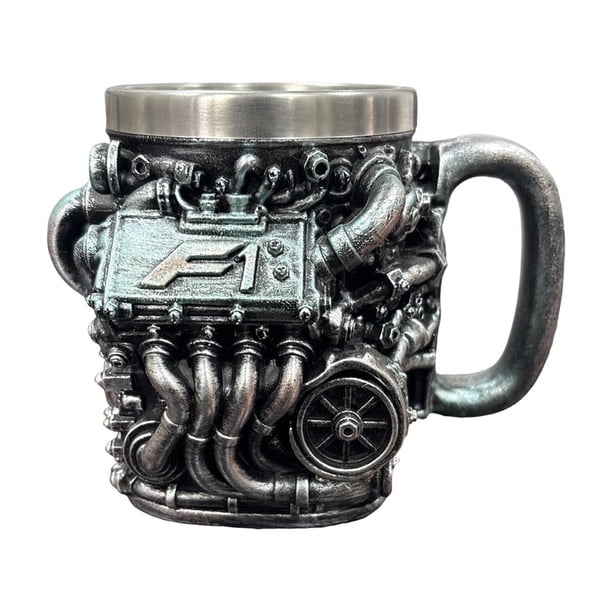 Taza de café con motor 3D, taza para bebidas de agua fría y caliente, de té mecánica para fiestas, regalos de cumpleaños en casa