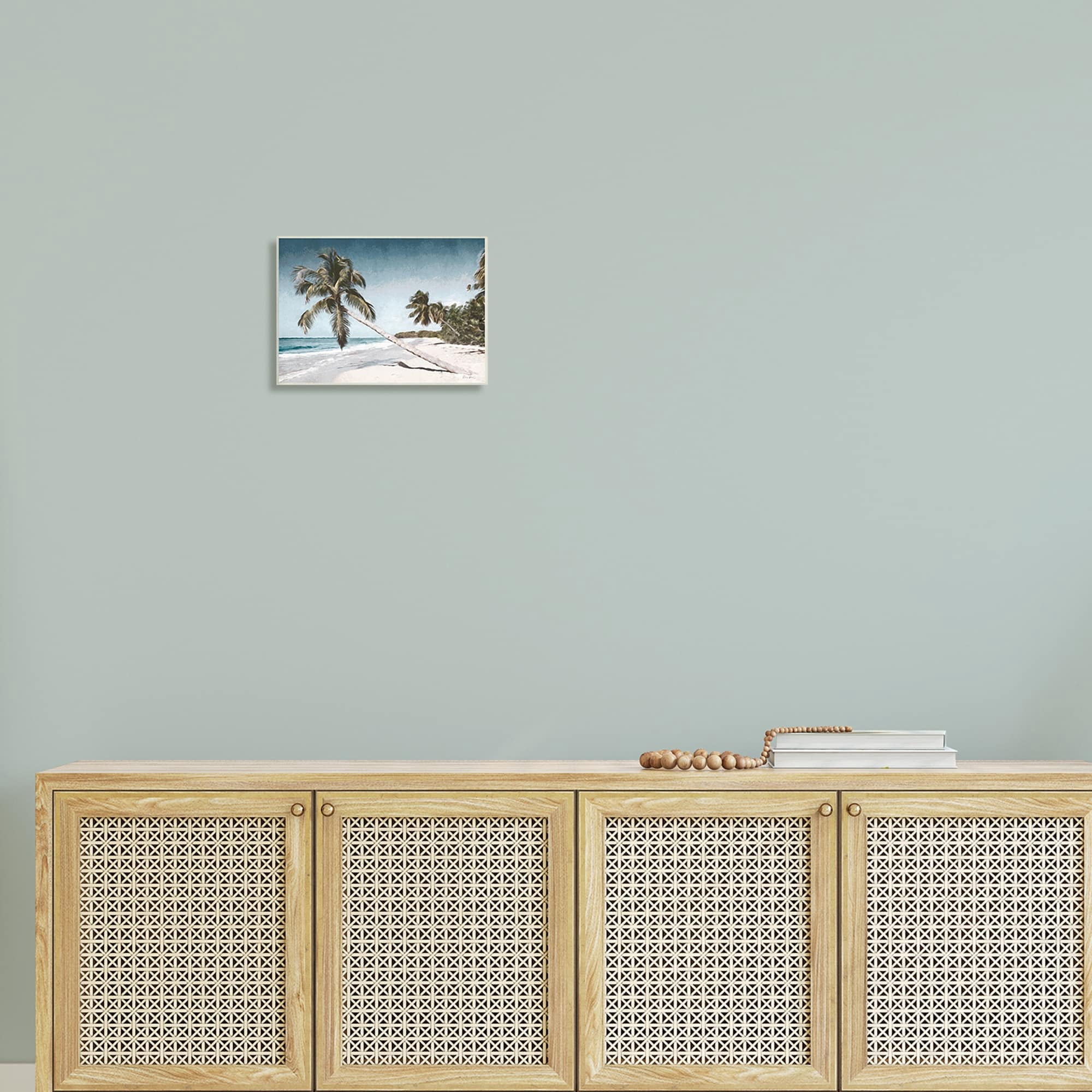 Stupell Industries Beach Palm Trees Clear Summer Day Blue Sky Design Photography Unframed Art Print Wall Art, 15x10, by Denise Brown