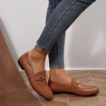 thumbnail image 6 of Rexoro Women's Loafers Flats Leather Backless Slip On Office Casual Shoes, 6 of 6