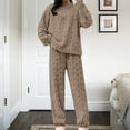 thumbnail image 5 of Women‘s Coral Fleece Pajama Set Plush Sleepwear Loungewear Cozy Winter Nightwear One Size, 5 of 5