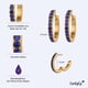 thumbnail image 4 of Aretes Mujer Oro 14k tipo Arracadas,  LuckyLy Acero Inoxidable con Baño Oro 14k y Zirconia Cúbica – Joyería para Mujer Ideal como Regalos para Mujer Cumpleaños y Regalos para Mamá, Modelo Sari azul, 4 of 5