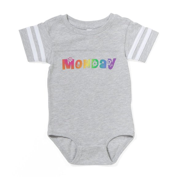 CafePress - Dotw Pastel Monday - Cute Infant Baby Football Bodysuit