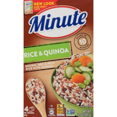 - (3 Pack) Minute Brown Red Wild Quinoa Multi-Grain Medley Rice, 3oz Bags, 4 Count