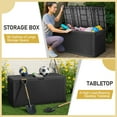 thumbnail image 4 of Ktaxon 90 gal Outdoor Garden Plastic Storage Deck Box Black, 4 of 8