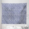 thumbnail image 1 of Victorian Tapestry, Lace Style Pattern with Graphic Needlecraft Motifs Classic Gothic Ornament, Fabric Wall Hanging Decor for Bedroom Living Room Dorm, 5 Sizes, Dark Blue Coconut, by Ambesonne, 1 of 1