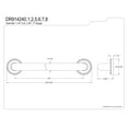 thumbnail image 2 of Kingston Brass DR914247 Camelon 24" x 1-1/4" O.D. Brass Decorative Grab Bar, Brushed Brass, 2 of 4