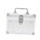 thumbnail image 4 of Estuche de maquillaje de gran capacidad, caja de almacenamiento portátil, aleación de aluminio, impermeable. Plata, 4 of 9