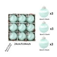 thumbnail image 3 of CuiLiyq Christmas Tree Ornaments Set, 9 PCS Assorted Shatterproof Hanging Balls Decorations, 3.15 Inch Plastic Christmas Bulbs for Home Holiday Party Decor (Light Blue), 3 of 6