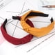 thumbnail image 3 of Accesorios para el cabello de alta gama con estilo, diadema cruzada de tela de color sólido, diadema anudada de ala ancha sencilla que combina con todo, 3 of 6