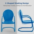 thumbnail image 3 of GONICHA 3-Piece Outdoor Bistro Set, Anti-Rust Retro Metal Table and Chairs for Outdoor Indoor, Blue, 3 of 8