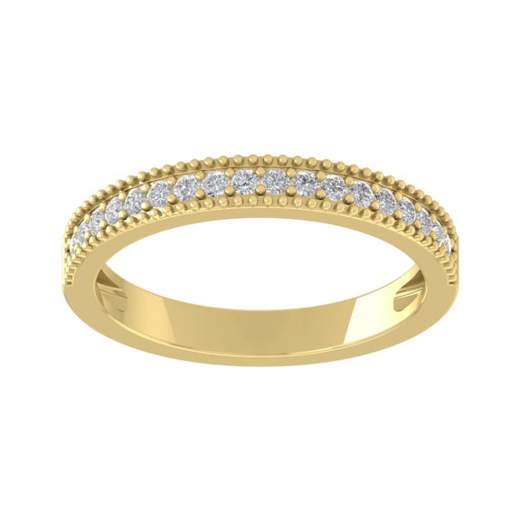 Araiya 10K Yellow Gold Diamond Band Ring (1/4 cttw, I-J Color, I2 Clarity), Size 5.5