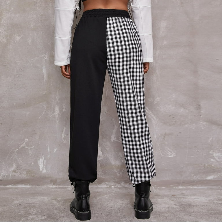 Checkered pants hotsell with chain