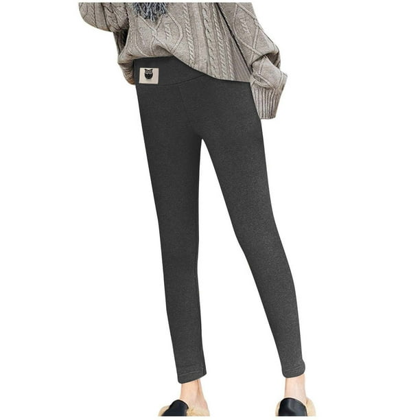 Fleece Lined Leggings Women - Stretchy Winter Yoga Pants Soft